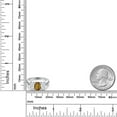 thumbnail image 6 of Gem Stone King 925 Sterling Silver Whiskey Quartz and White Moissanite Filigree Style 3 Stone Ring for Women (2.00 Cttw, Oval 8X6MM and 6X4MM) (Size 8), 6 of 6