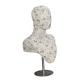 thumbnail image 2 of Voxware Wig Display Stand Mannequin Head Bust Hat Rack Linen Metal Adjustable Multipurpose Stable Base with Shoulder Insertable Pins Jewelry Organizer Suitable for stores shopping Multicolor, 2 of 8