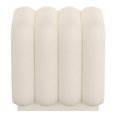 thumbnail image 2 of Contemporary Boucle Fabric Small Square Ottoman - Ivory, 2 of 7