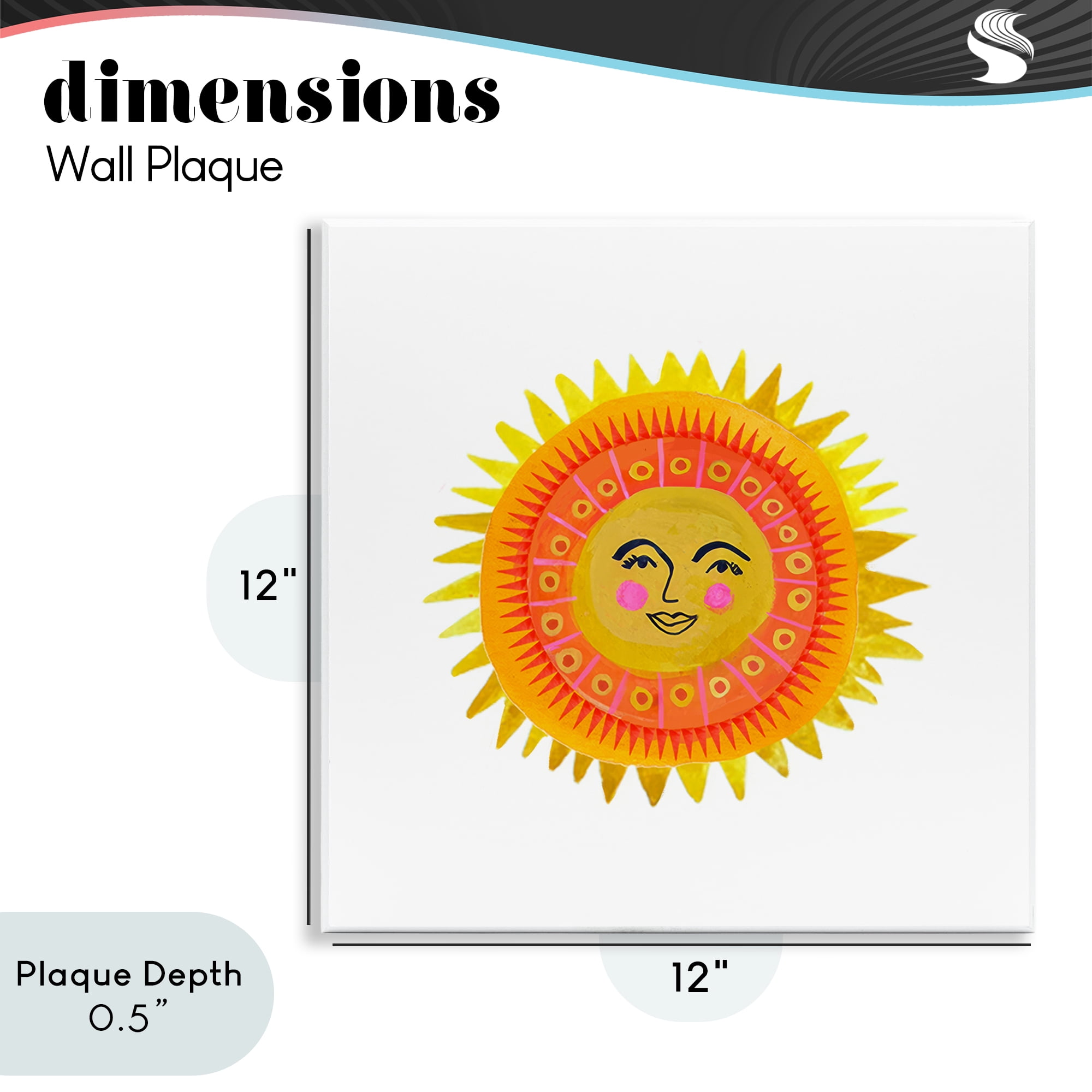 Stupell Industries Eccentric Bohemian Sun Wall Plaque Art, design by Katherine Herrell Studio