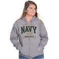 thumbnail image 4 of United States Navy Semper Fortis 1775 Unisex Plus Size Zip Hoodie Brisco Brands 2X, 4 of 5