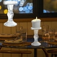 thumbnail image 5 of Glass Candlestick under $5! CQCYD Glass Candlestick Holder, French Romantic Candle Holders for Dining Table, Elegant Home Decor for Living Room, Set of 3 Clear Glass Candle Sticks, 5 of 6