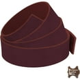 thumbnail image 4 of ELW 9-10 oz. 3.5-4mm Crazy Horse Full Grain Cowhide Genuine Leather Strap for Crafts  Size: 2.5"x70 6.4x178cm  Blank Belts, DIY, Tooling, Jewelry, Wrapping, Straps, Heavy Duty  Burgundy, 4 of 8