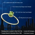 thumbnail image 2 of Gem Stone King 10K Yellow Gold Oval Green Peridot Women Engagement Ring (0.50 Ct, Gemstone Birthstone), 2 of 6