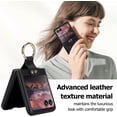 thumbnail image 5 of for Motorola Razr Plus 2023/ Razr+ 2023 Case with Ring Holder, Soft Rhomboid PU Leather [Hinge Protection] Durable Anti-Scratch Shockproof Slim Cover Case for Moto Razr 40 Ultra ZXF-Black, 5 of 14
