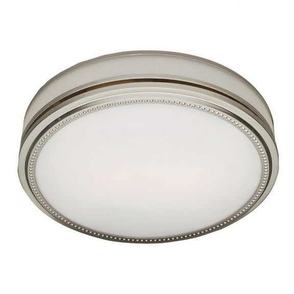 Opera Decorative Bathroom Ventilation Exhaust Fan with Light and Nightlight, Brushed Nickel