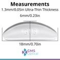 thumbnail image 2 of Almohadillas nasales GMS Optical, 1,3 mm, ultrafinas, 18 mm, 5 pares, 2 of 7