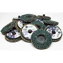 Benchmark Abrasives 2" Quick Change Zirconia Flap Disc Grinding Wheel (Pack of 10) - 60 Grit