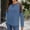 Blue, variant on Womens Long Sleeve Tops Dressy Casual Short Sleeve Tunic Blouse Business Pleated Crew Neck Loose Flowy Shirts Wine L