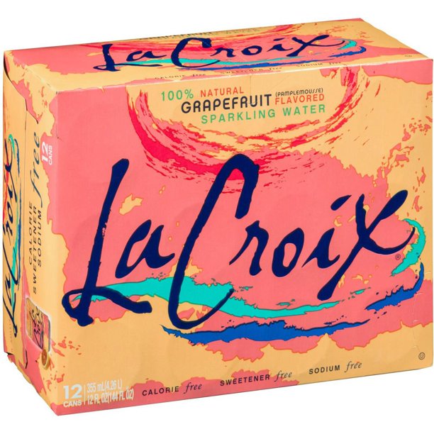 La Croix Sparkling Water, Grapefruit, 12 Ounce (Pack of 12) Walmart