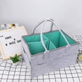 thumbnail image 4 of Baby Diaper Storage Basket, Portable Changing Table Storage Basket, Felt Gift Basket for Newborns Gray, 4 of 5