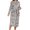 01-Grey1861, variant on Zebra Print Robe For Women Fleece Kimono Wrap Long Bathrobe Pocket Nightgown