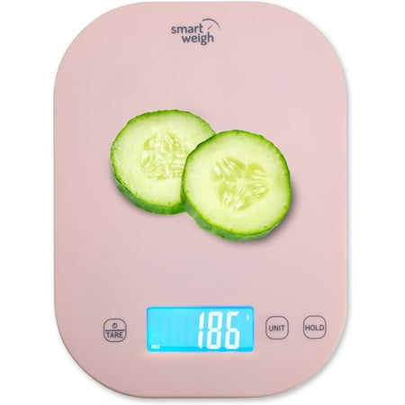 Smart Weigh Digital Food Scale Grams and Ounces - Sound Beep Feedback for Meal Prep Scale for Calorie Counting Cooking Necessity - Pink