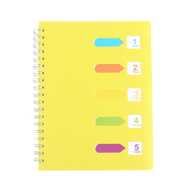 MasteelfCA Side-spiral Notebooks Thicken Notepad Category Notepad Students Stationery for Diary Journal Travel (B5 Large Size Yellow)