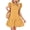 C-Yellow, variant on UVN Summer Dresses for Women Ruffle Short Sleeve V Neck Drawstring Dress Loose A Line Beach Sundress