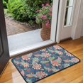 thumbnail image 2 of Blue Paisley and Floral Pattern Door Rugs,Washable Non Slip Door Mats Indoor,Decorative Door Mats,Entry Mat Indoor for Entrance,Bedroom,Kitchen,Bathroom,30"x17", 2 of 6