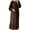 T05, variant on Mikilon Women's Zipper Maxi Dress Solid Color Stand Up Collar Dress with Pocket Temperament Loose Casual Dress