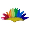 thumbnail image 2 of Diadema de plumas, tocado de plumas, decoración, tocado de corona para fiesta multicolor, 2 of 8