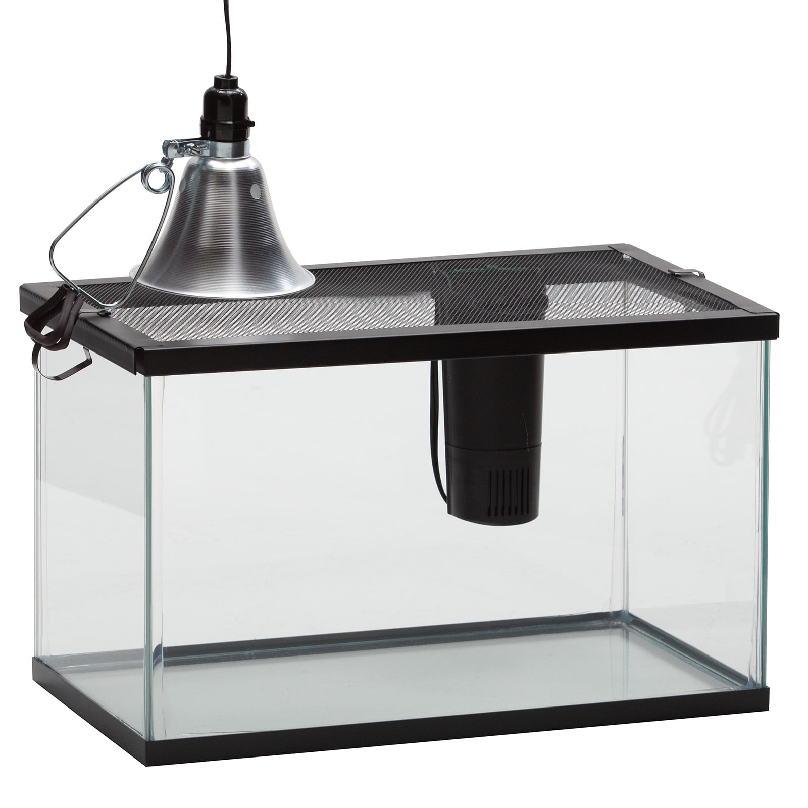 10 Gallon Reptile Habitat Turtle Tank Kit Setup Aquarium With Screen