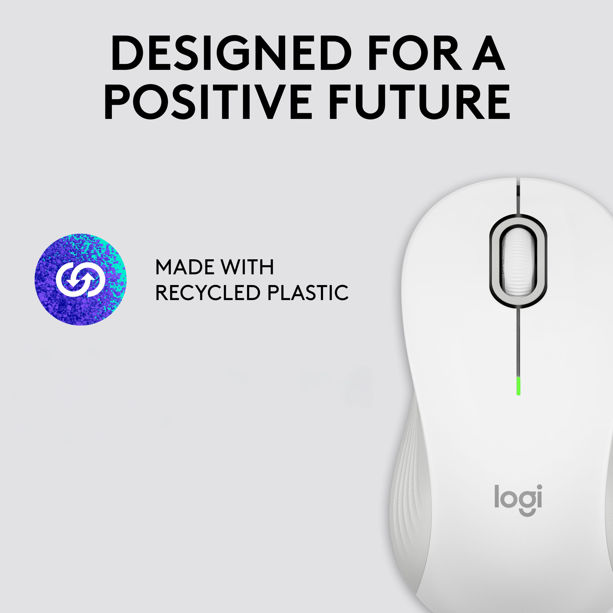 Logitech Signature M550 Wireless Mouse - For Small to Medium Sized Hands, 2-Year Battery, Silent Clicks, Off-white