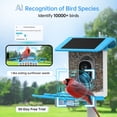 thumbnail image 6 of Smart Bird Feeder with Camera – 2K Live Video,AI Recognition, Solar Powered, Squirrel-Proof Outdoor Wireless Wifi Bird House,Unique  Birthday Gifts for Mom Dad, 6 of 9