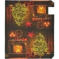 thumbnail image 5 of Glowing Christmas Tree Mailbox Covers Magnetic Winter Xmas Fireplace Mailbox Cover Wraps Standard Size 18"X21" Post Letter Box Cover Garden Decorations, 5 of 6