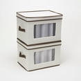 thumbnail image 6 of Household Essentials Champagne Flute Storage Box, 12 Sturdy Compartments, Windowed Front Panel, 2 Riveted Handles, Foldable and Stackable Storage Box, 6 of 9