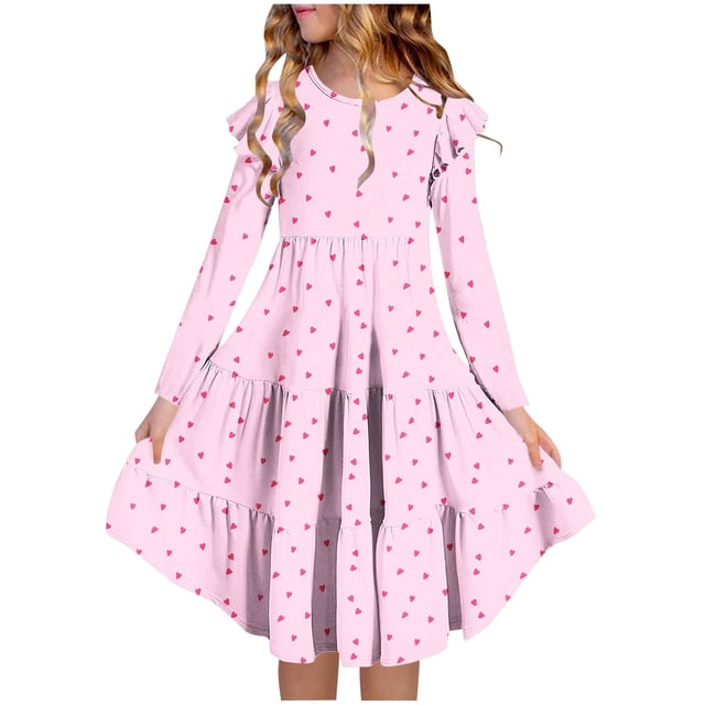 Vestido elástico de manga larga con bloques de color, corte A, estilo skater, para recital escolar, manga corta, cuello redondo, poliéster.