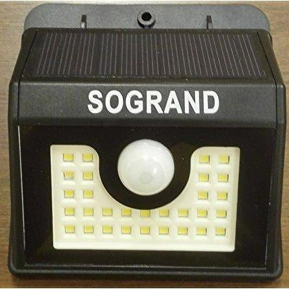 (2 Pack) sogrand solar lights outdoor 30 led motion sensor security light for garden path wall walkway patio deck shed fence pathway driveway