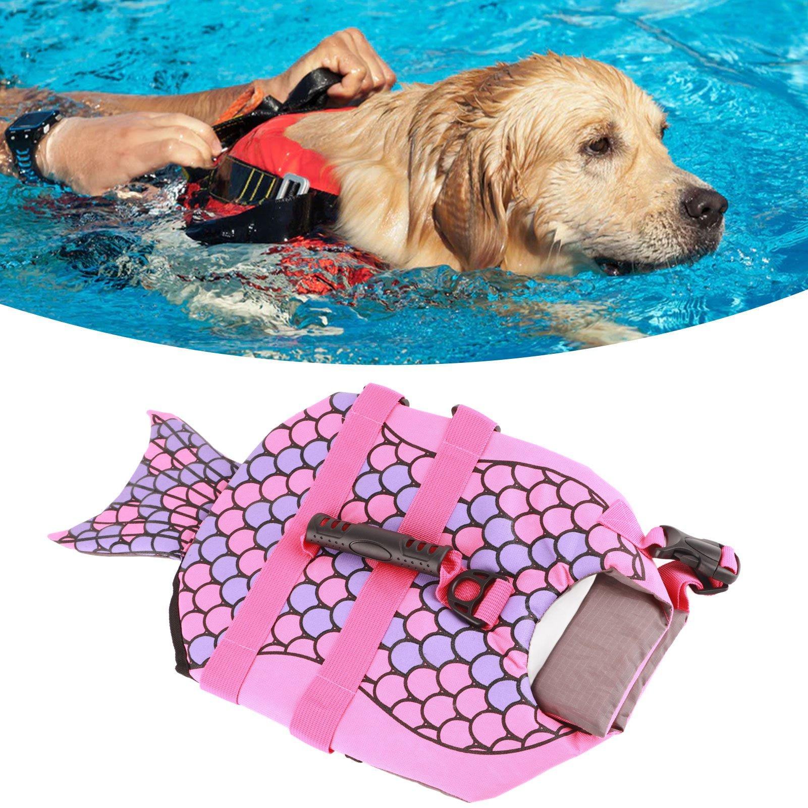 BIMZUC Premium Dog Life Jacket – Adjustable Floatation Vest with Bright Colors, Handle, D‑Ring Hook, Easy‑Wear Design for Swimming & Boating