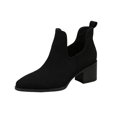 thumbnail image 2 of EKVAHL Women's Slip‑On Chelsea Ankle Boots, Low Heel Dress Booties, Casual Work Boots for Business Daily Black, 2 of 5
