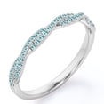 thumbnail image 1 of JeenMata Alianza de Boda de Media Eternidad con Topacio Azul Pavé con Piedra de Nacimiento de Diciembre de 0,25 Quilates en Oro Blanco de 18 K sobre Plata, 1 of 6