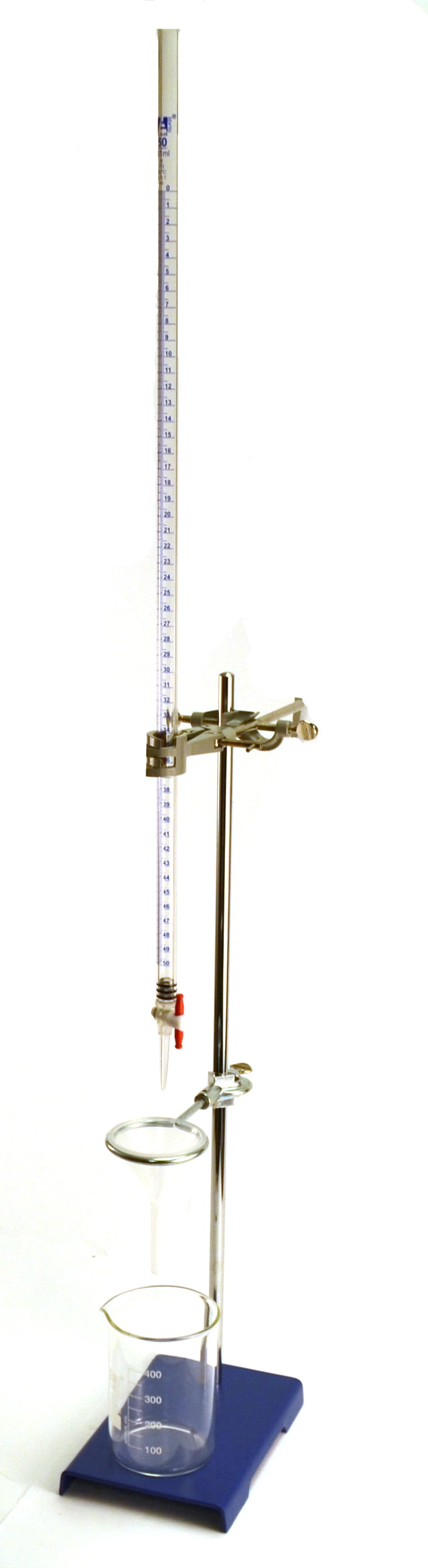 Titration Lab Kit 50ml Burette, 23" (60cm) Rod, 8"x5" Heavy Base