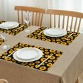 thumbnail image 3 of Vintage Sunflower Placemats Set of 4, Machine Washable Heat Resistant Linen Table Mats with Rustic Boho Floral Design Featuring Bees, Butterflies, and Yellow Blooms for Farmhouse Decor, 3 of 6