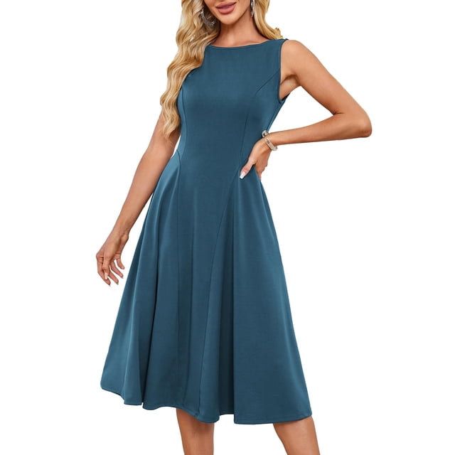 Vestido de cóctel GRACE KARIN Verano 2025 sin mangas A Line 2XL