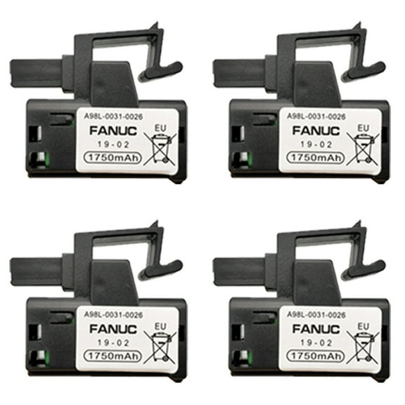 (4-Pack) A98L-0031-0026 3V 1750mAh PLC Battery for A02B-0309-K102 PN FANUC A98L-0031-0026 Battery