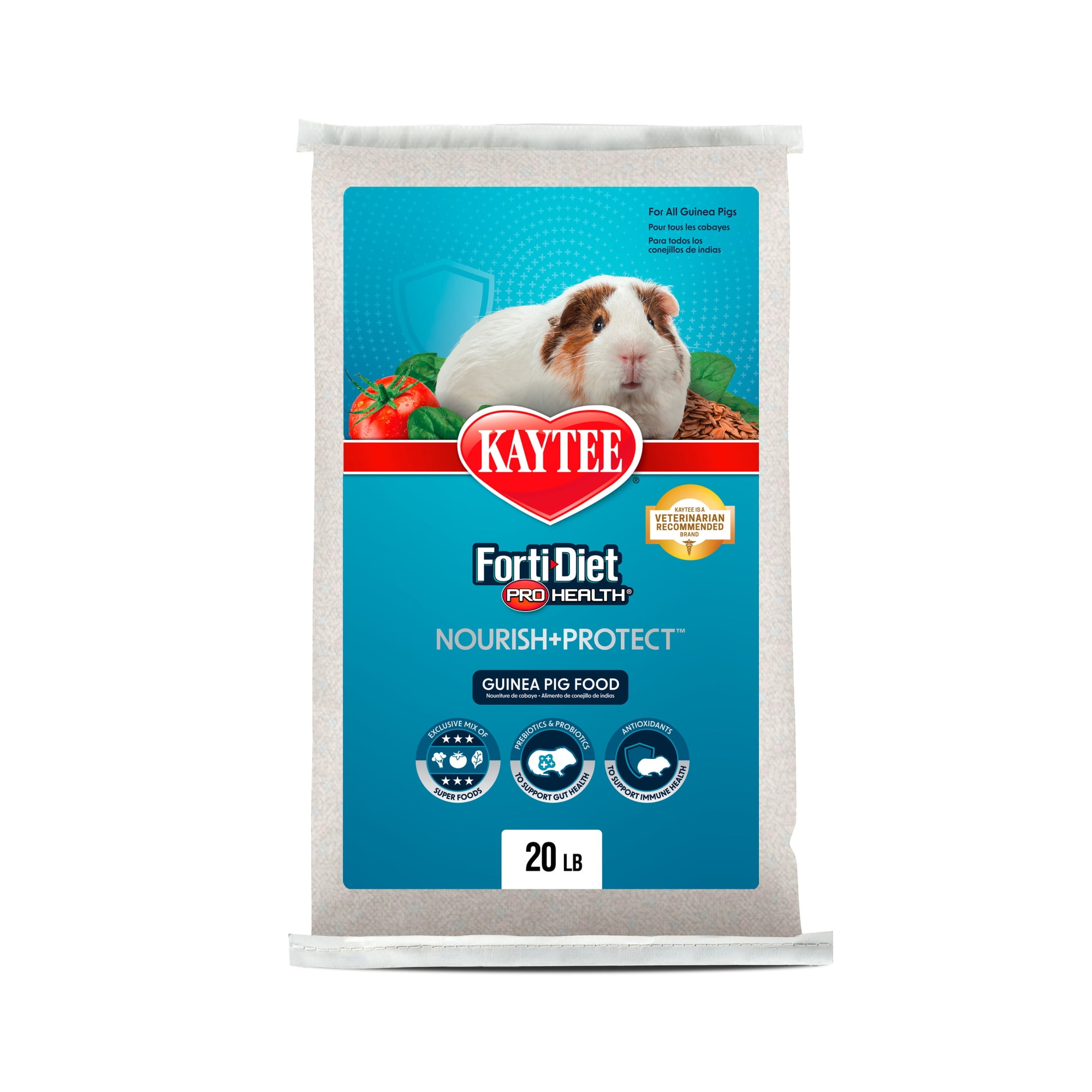 Kaytee Forti-Diet Pro Health Nourish+Protect Guinea Pig Food Timothy Hay 20 Pounds