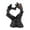 O, variant on Skeleton Heart Hand Statue Halloween Heart Hand Figurine Resin Heart Hand Sculpture Hand Love Gesture Statues for Wedding Halloween Desk Bookshelf Decor