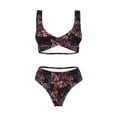 thumbnail image 4 of Rocae Orchids Flowers for Bikini Set for Women Two Piece Sexy High Swimsuits Split Crossover Bikini, 4 of 9