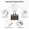 thumbnail image 5 of Cauagu Multicolored Butterflies C Pattern Canvas Tote File Bag, Zipper Tote Bag Business Briefcase Document Bag with Handle A4 File Organizer Laptop Bag for Travel and Work, 5 of 8