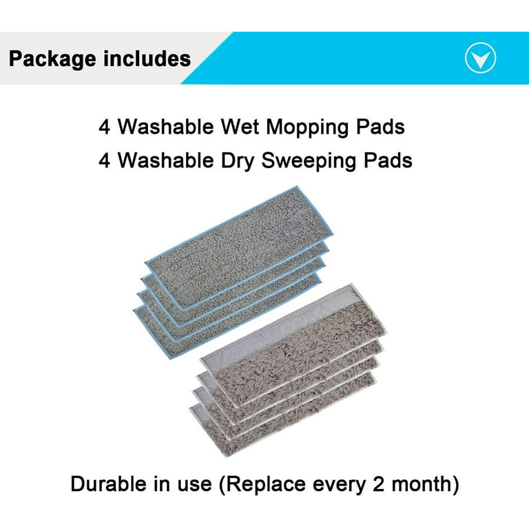  M6 Wet Mopping Pads Washable Compatible with Braava Jet m  Series, Reusable Wet Pads for iRobot Braava Jet M6 (6110) (6012) (6112)  (6113) Pack of 6