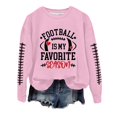 thumbnail image 1 of WEAIXIMIUNG Chandails en Molleton pour Femmes Zip Up Femmes Décontracté Manches Longues Col Rond Chandails en Molleton Football Graphique Imprimé Pull Léger Chandails en Molleton Blouse Top, 1 of 4