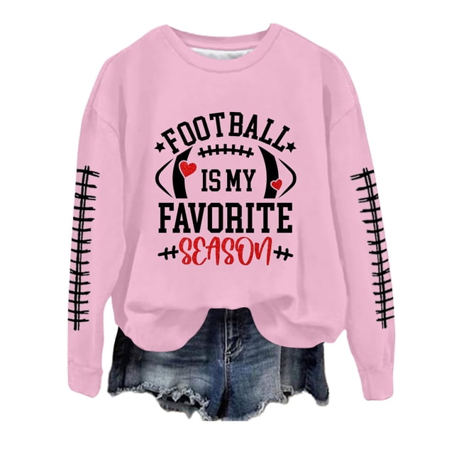 WEAIXIMIUNG Chandails en Molleton pour Femmes Zip Up Femmes Décontracté Manches Longues Col Rond Chandails en Molleton Football Graphique Imprimé Pull Léger Chandails en Molleton Blouse Top