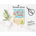 thumbnail image 2 of Darling Souvenir Multicolor Pool Party Invitation Card Printable Fill or Write In Blank Invites Party Supplies Pack Of 28, 2 of 4