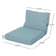 thumbnail image 2 of Olurrisa Outdoor Club Chair Cushion Set of 1, Water-Repellent Seat & Back Cushion (22”x22” & 22”x18”), 3.5” Thick Foam Patio Cushion, 2 of 8