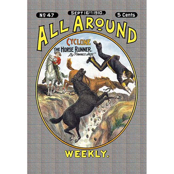 All Around Weekly: Cyclone, The Horse Runner Fine art canvas print (20" x 30")