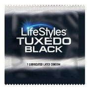 Lifestyles Tuxedo + Brass Lunamax Pocket Case, Special Occasion Lubricated Latex Condoms 24 Count
