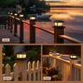 thumbnail image 7 of FKHouse Solar Post Cap Light Outdoor, 8 Pack with Tungsten Filament Bulb Deck Fence Cap Lights for 4x4 Wooden,Vinyl Posts, Warm White, Black, 7 of 7