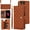 Brown, variant on TECH CIRCLE Folio Faux Leather Case for iPhone 8 Plus & iPhone 7 Plus (5.5") 2017 - Protective Phone Case, Built-in Stand & Card Slots & Wrist Strap & Button Closure, Lightweight Portable Cover, White