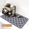thumbnail image 1 of Grey Trellis Coffee Bar Mat 12x19 Inch AntiSlip Absorbent Dish Drying Mat for Countertop Suitable for Coffee Machine Espresso Maker Dish Rack; Stylish Coffee Station Addition, 1 of 6